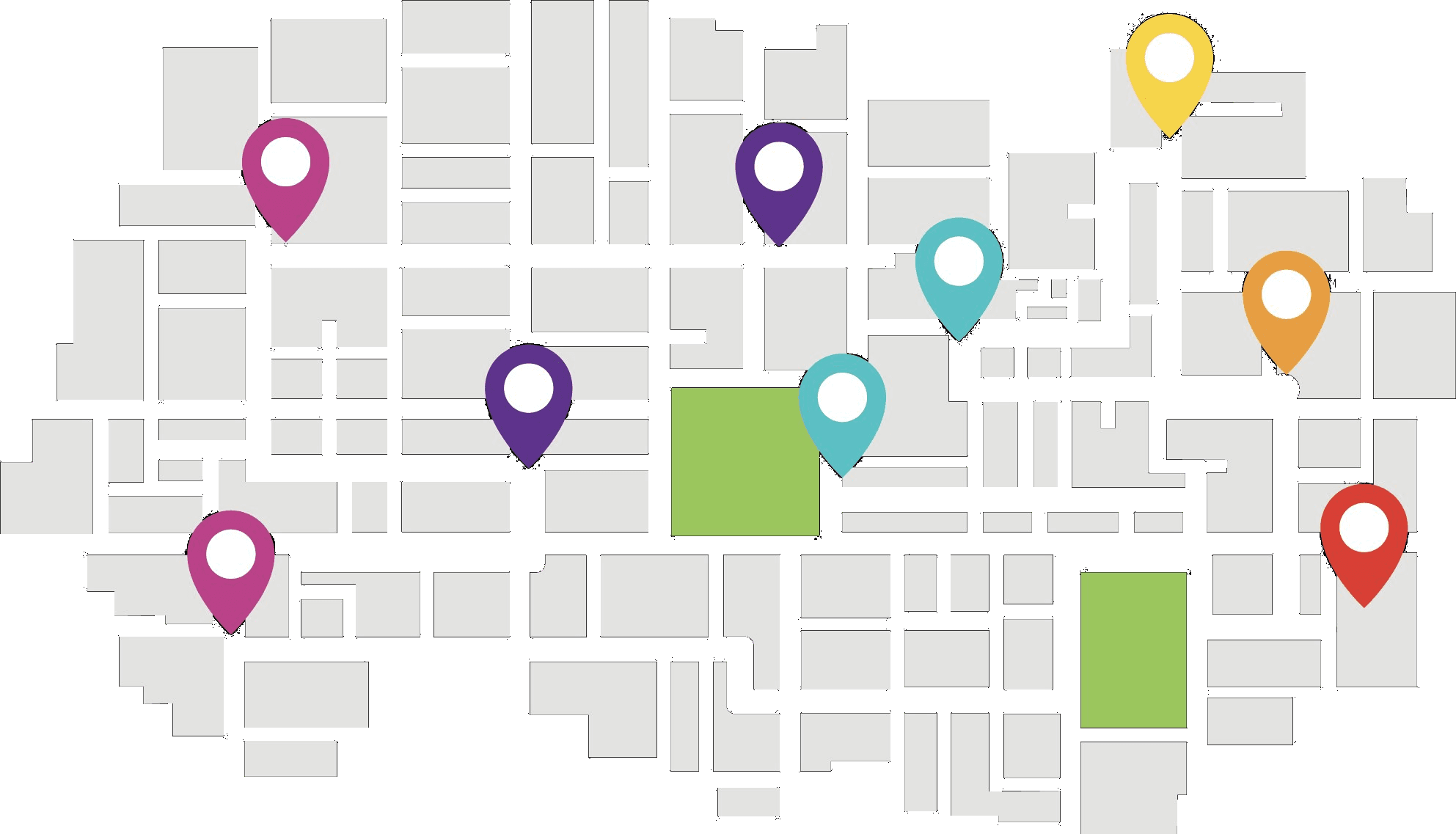 CultureWalk map with colorful pins